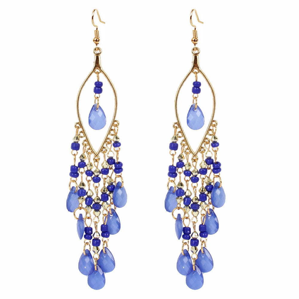 Drip fringe Bohemian style earrings