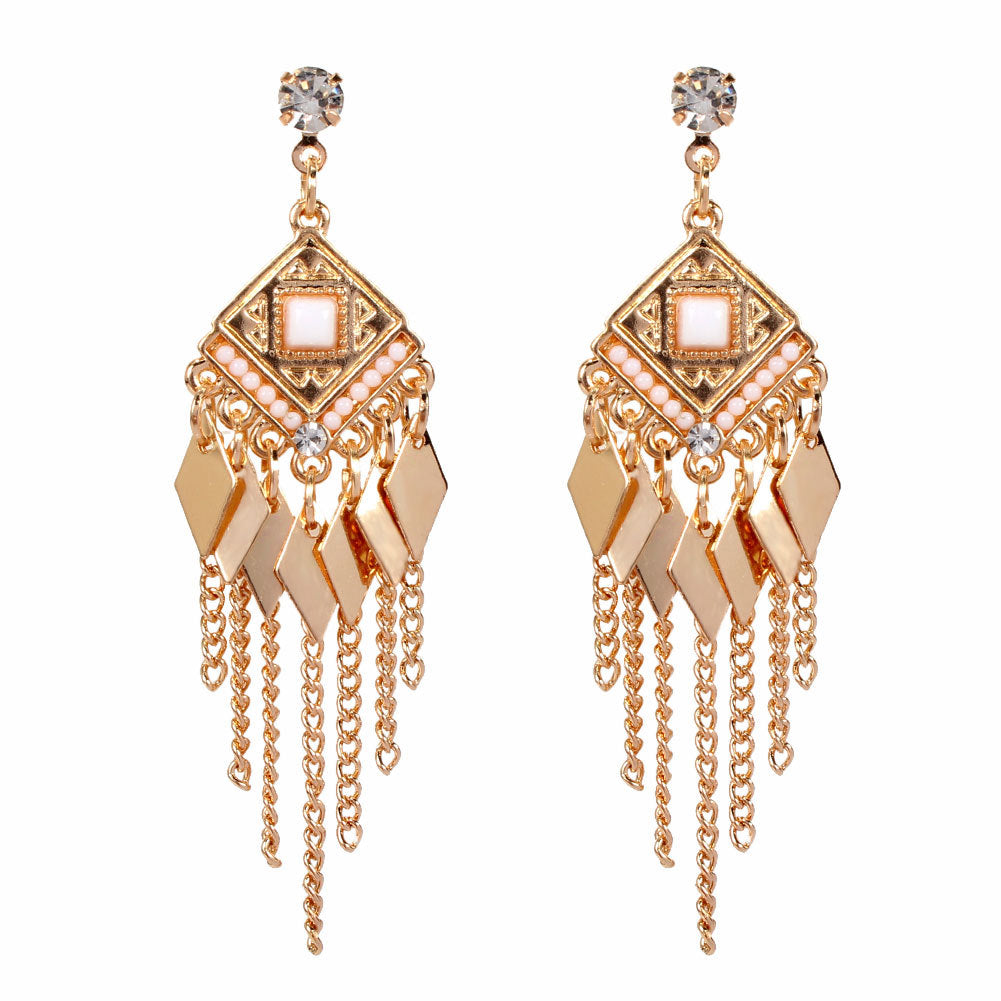 Drip fringe Bohemian style earrings