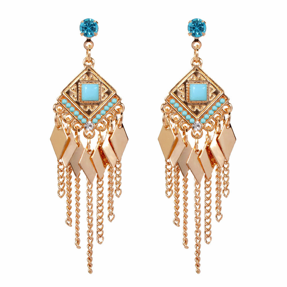 Drip fringe Bohemian style earrings