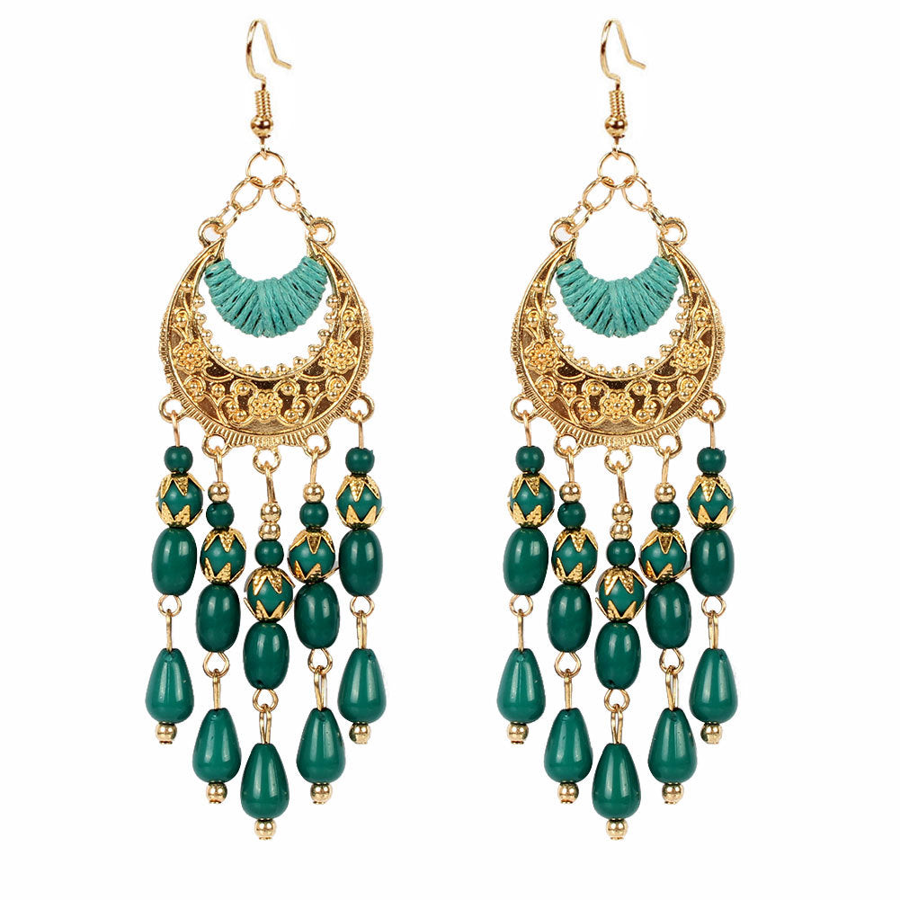 Drip fringe Bohemian style earrings