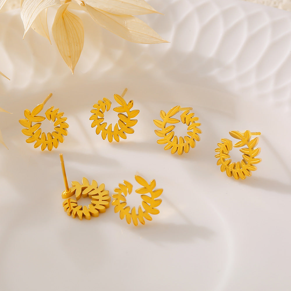 EARRINGS WITH WHEAT EARS