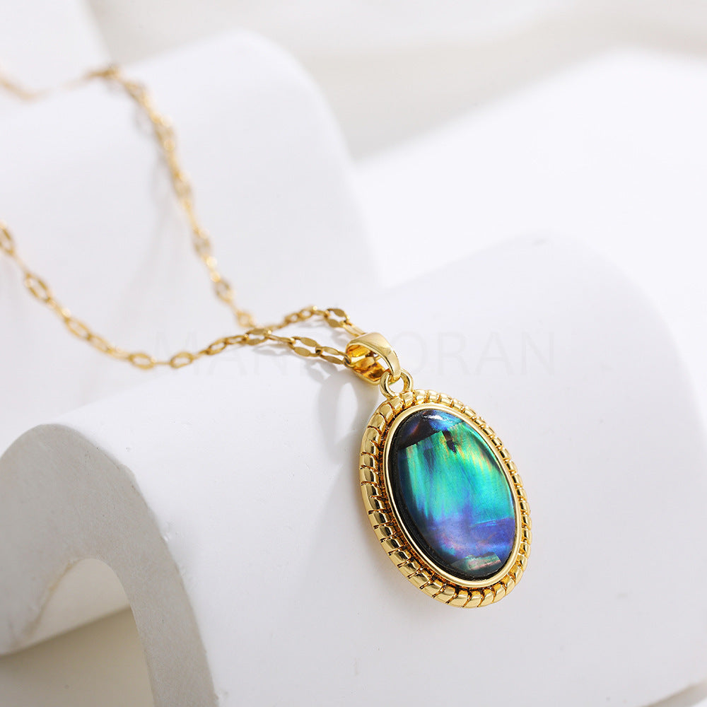 ELLIPTICAL COLORFUL EXQUISITE NECKLACE