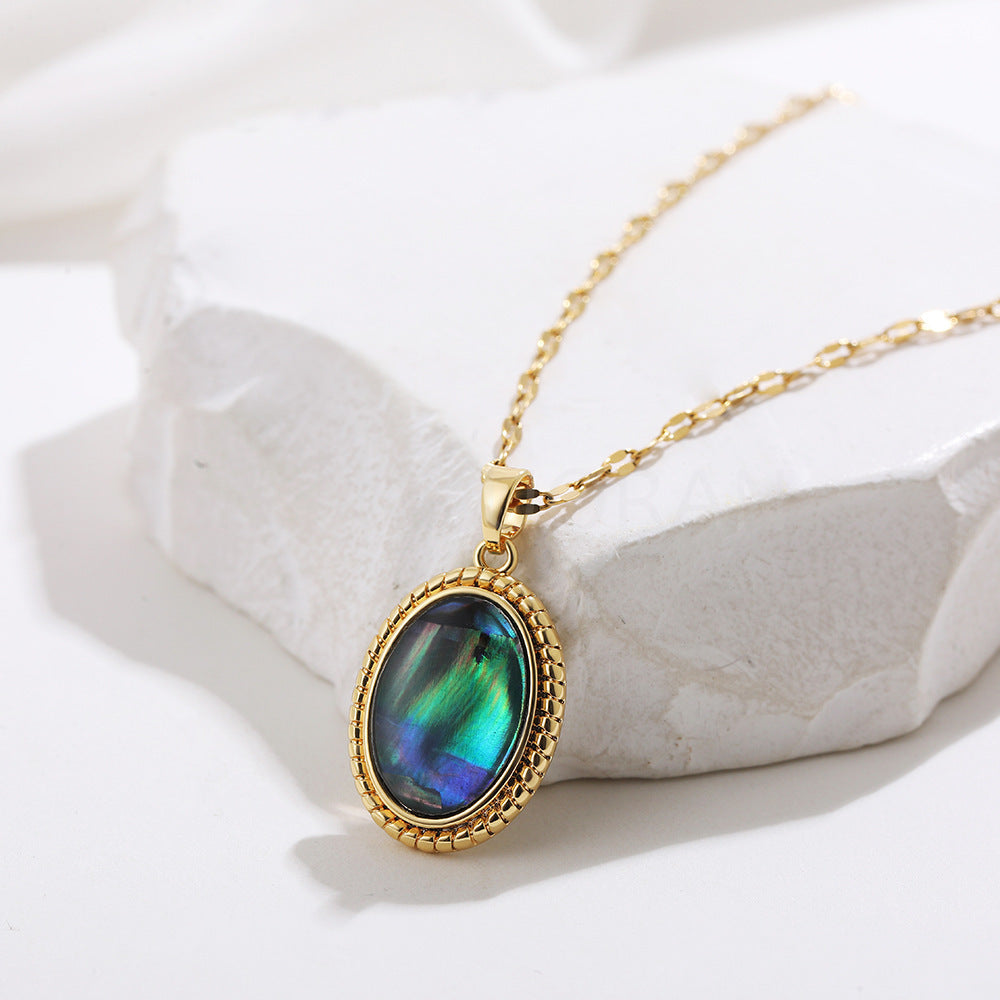 ELLIPTICAL COLORFUL EXQUISITE NECKLACE