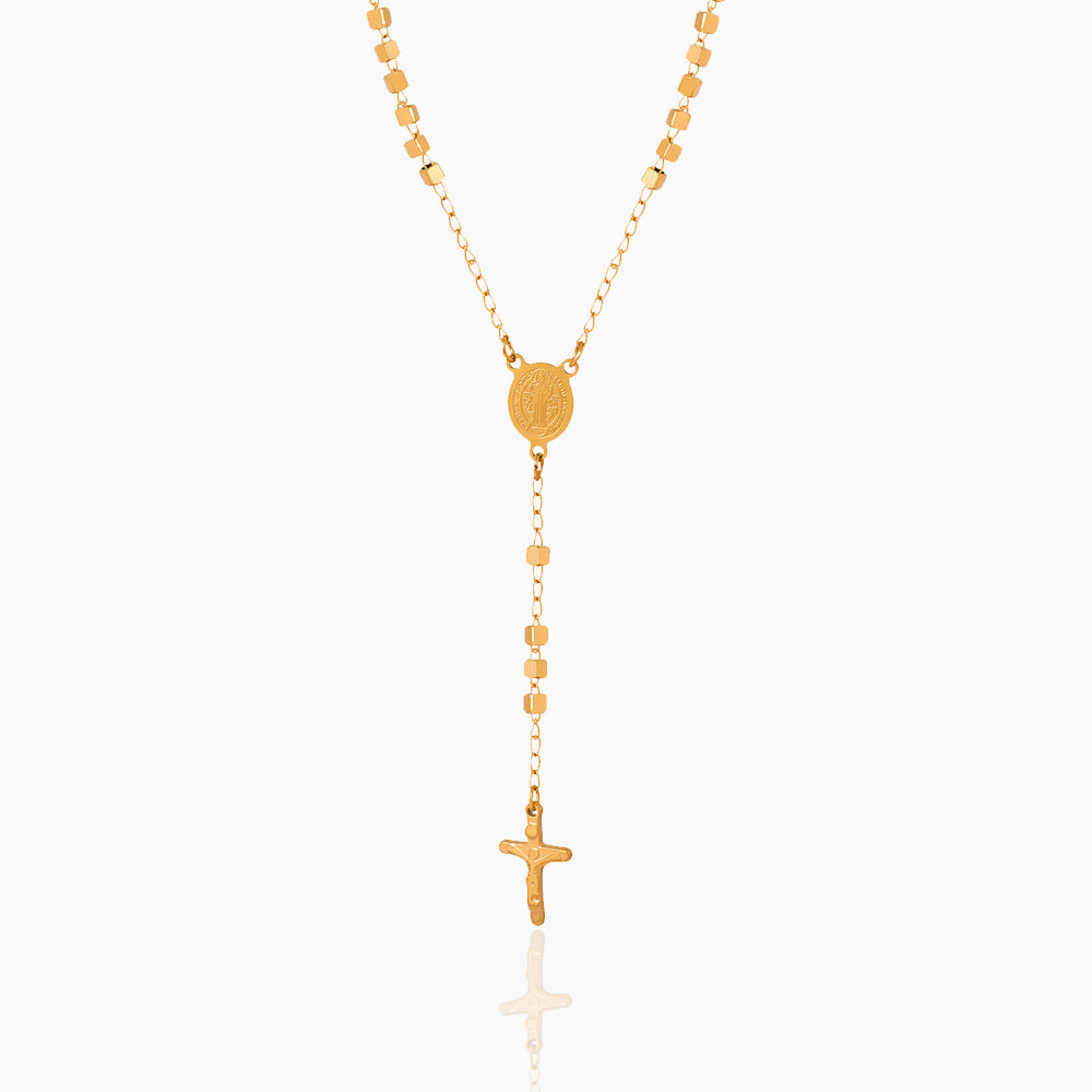 ELLIPTICAL BRAND TASSEL NECKLACE