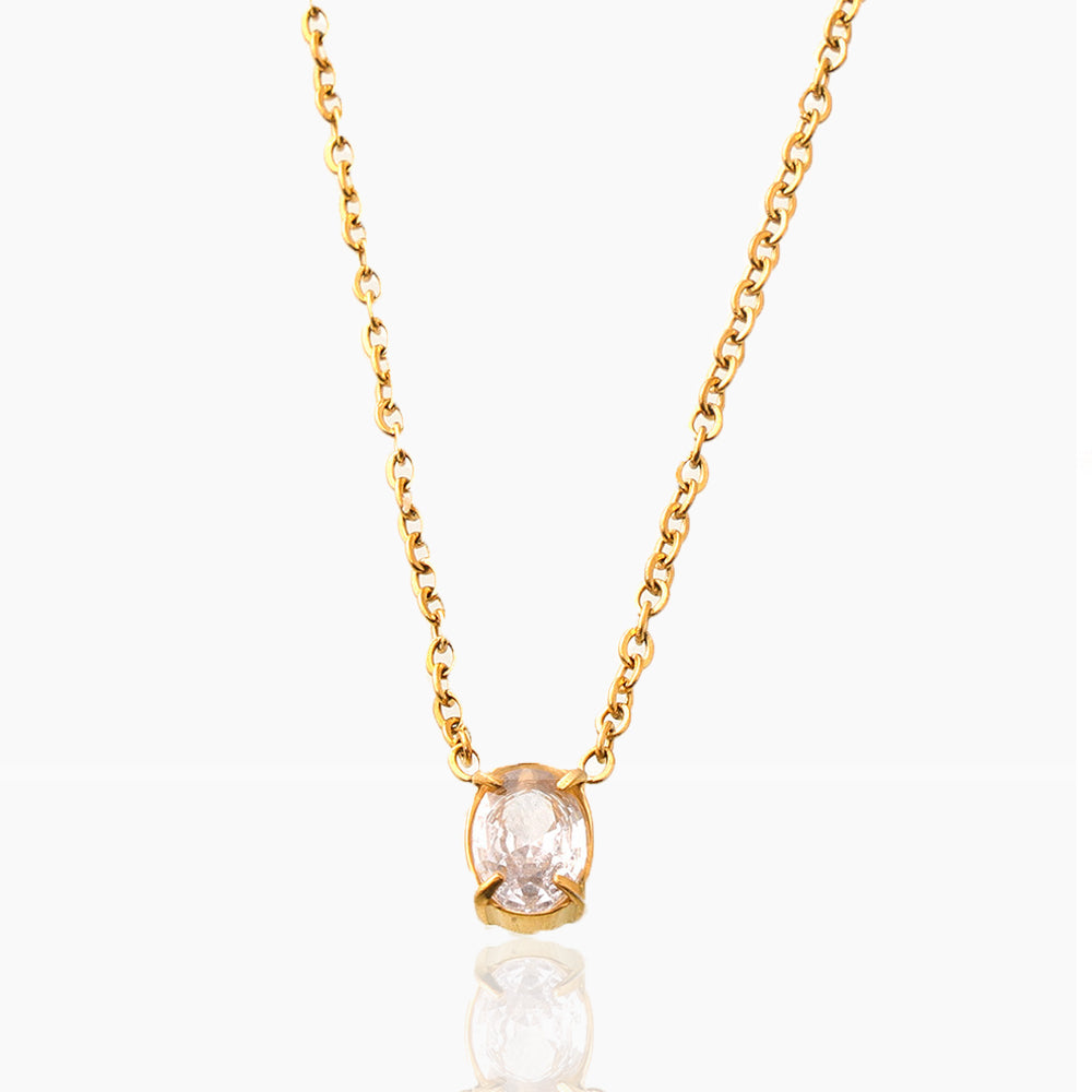 ELLIPTICAL ZIRCON NECKLACE