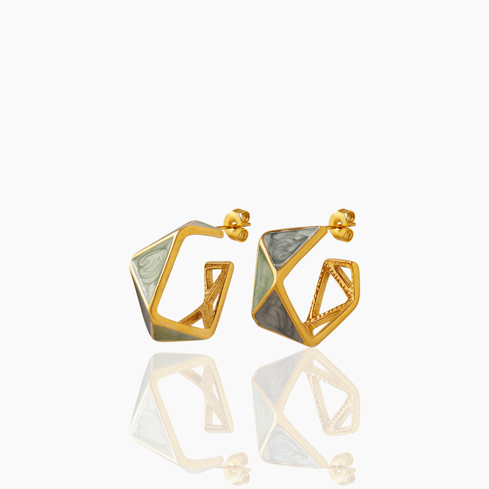 ENAMEL DRIP OIL EARRINGS