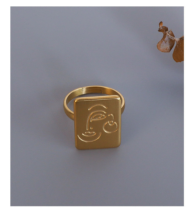 FACIAL GEOMETRY SQUARE RING
