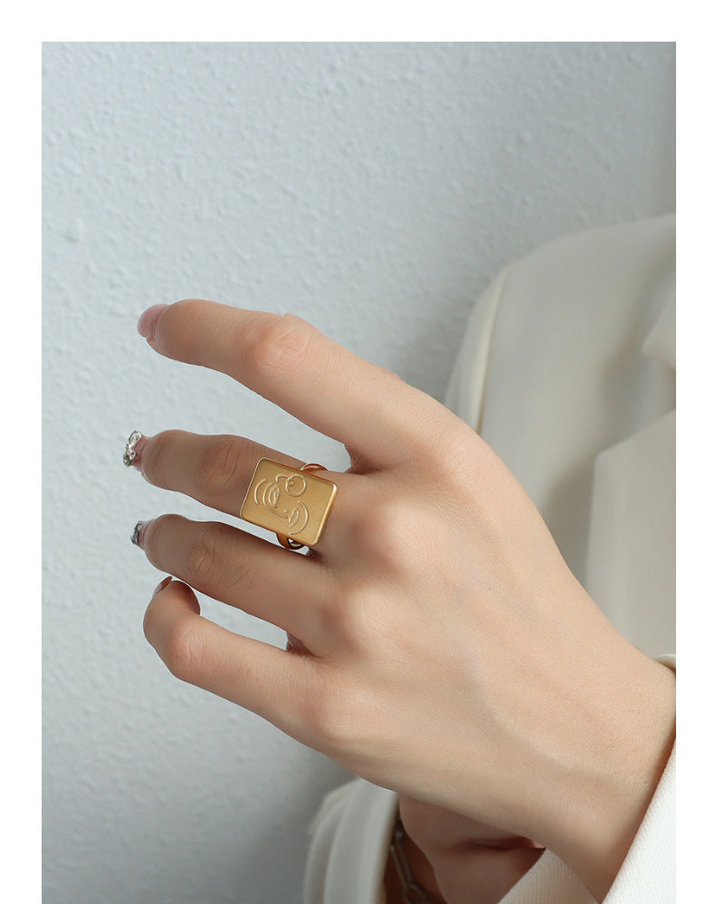 FACIAL GEOMETRY SQUARE RING
