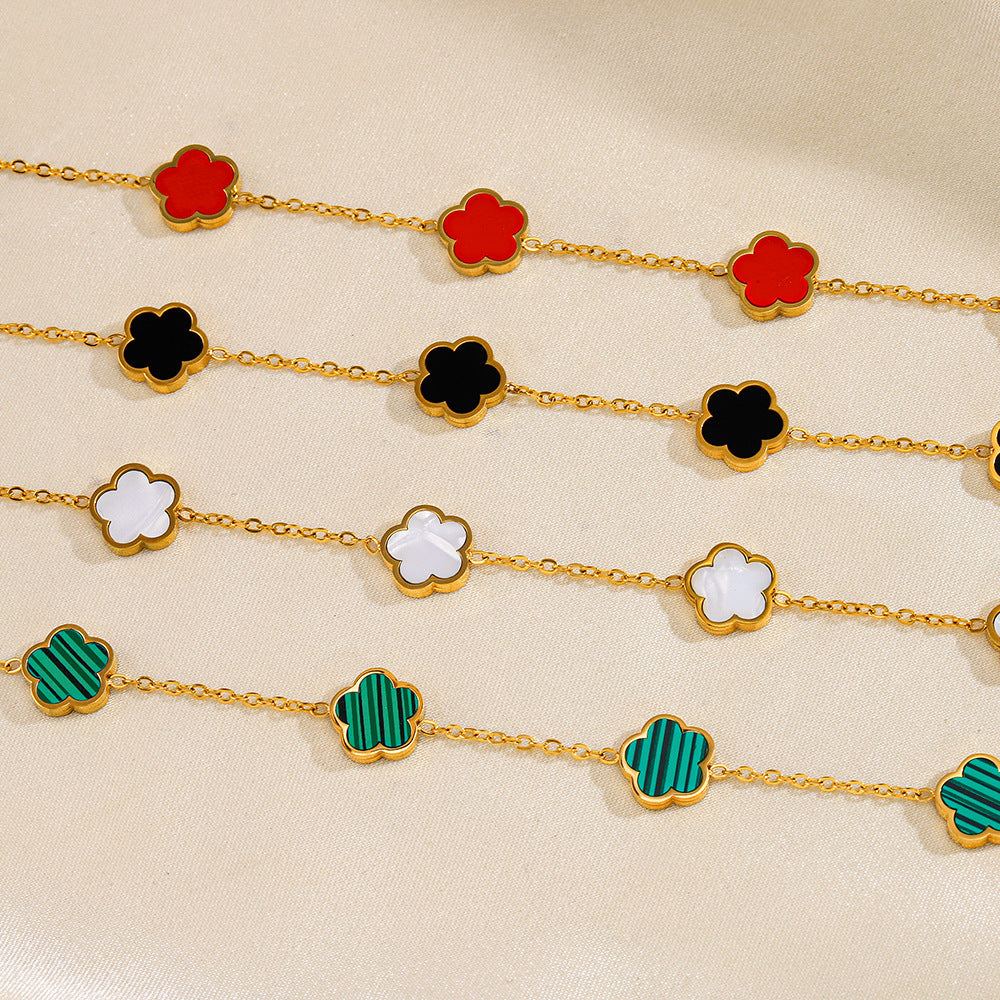 FIVE LEAF FLOWER BRACELET