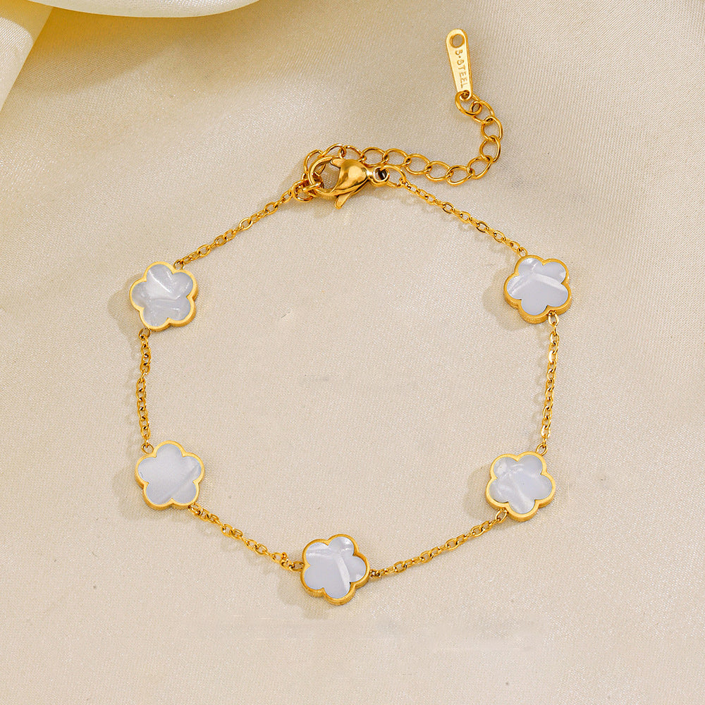 FIVE LEAF FLOWER BRACELET