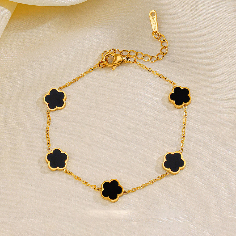 FIVE LEAF FLOWER BRACELET