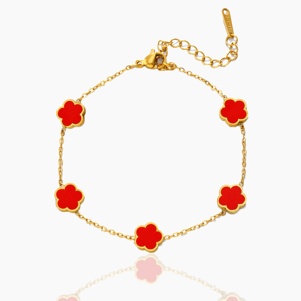 FIVE LEAF FLOWER BRACELET