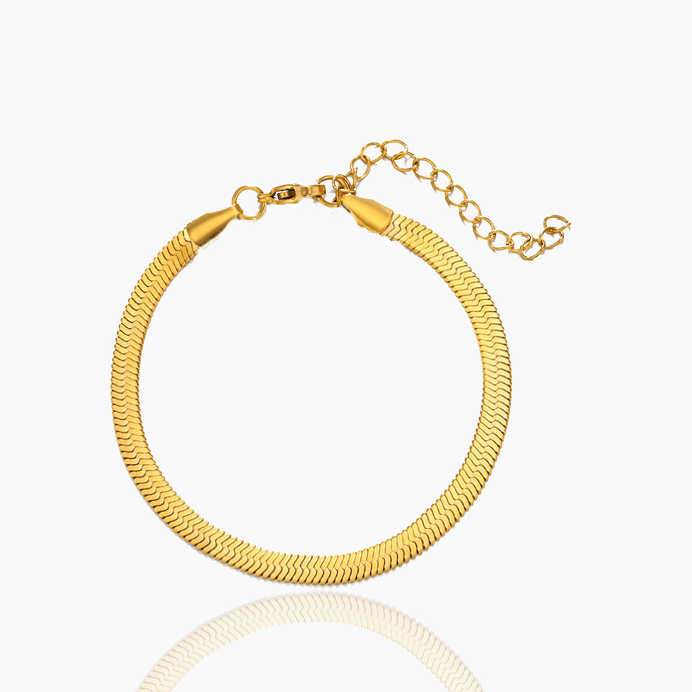 FLAT SNAKE BONE CHAIN BRACELET