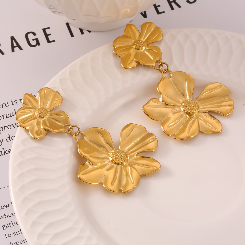 FLOWER SPLICING EARRINGS