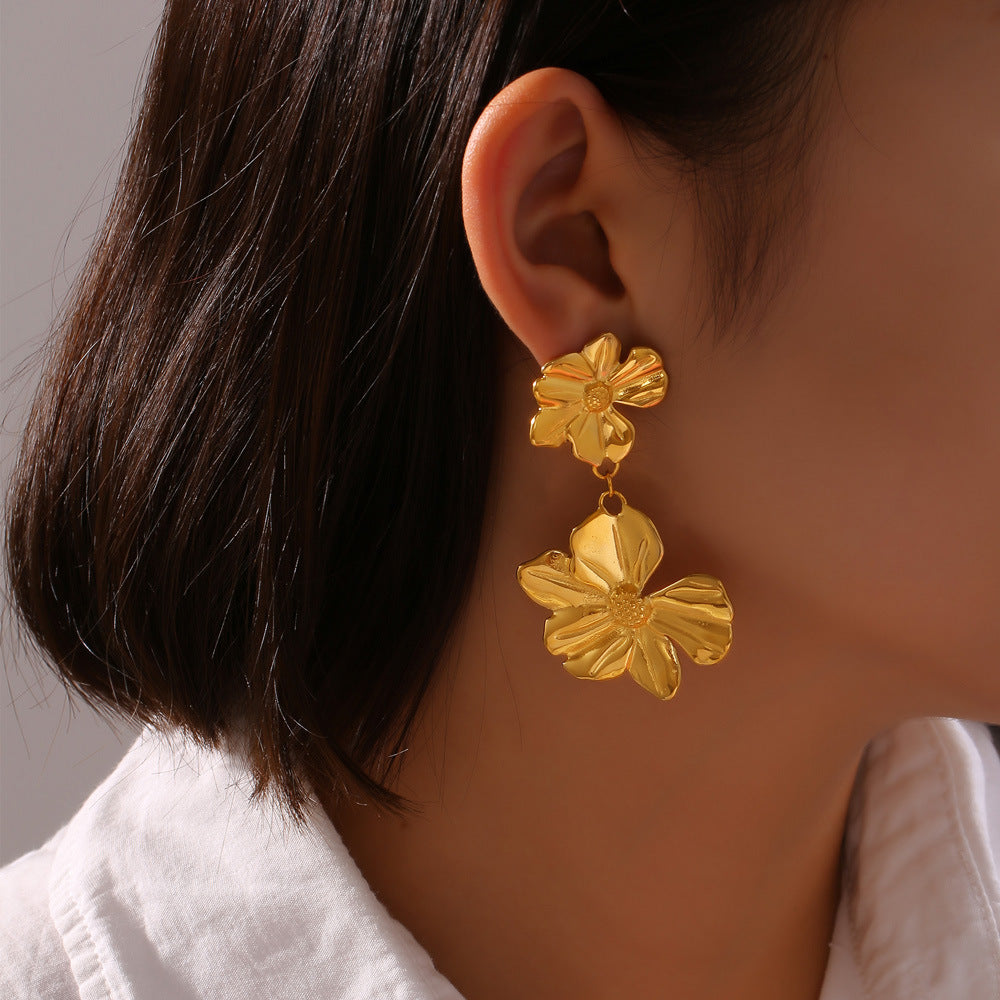 FLOWER SPLICING EARRINGS