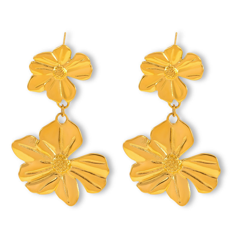 FLOWER SPLICING EARRINGS