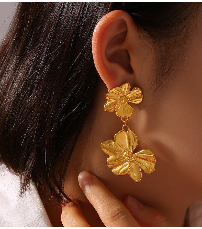 FLOWER SPLICING EARRINGS