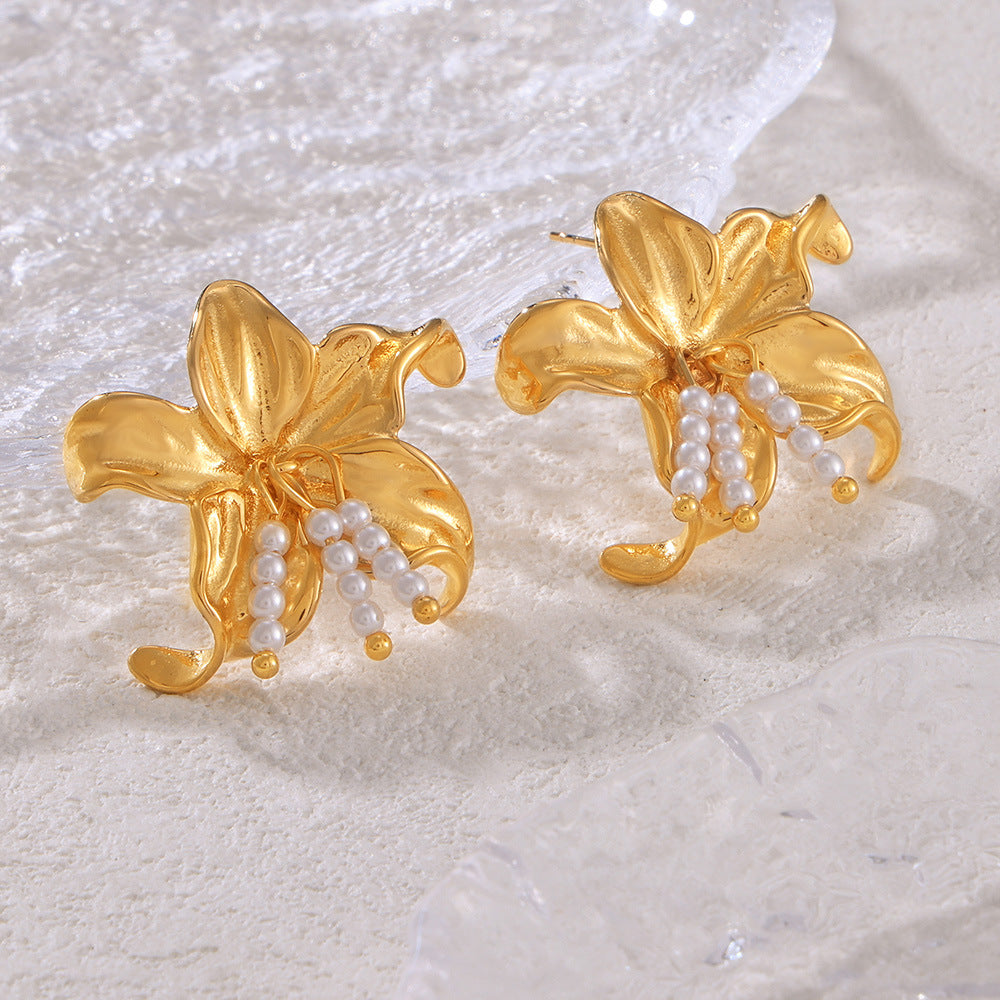 FLOWER TASSEL EARRINGS