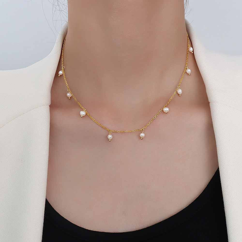 FRESHWATER PEARL COLLARBONE NECKLACE