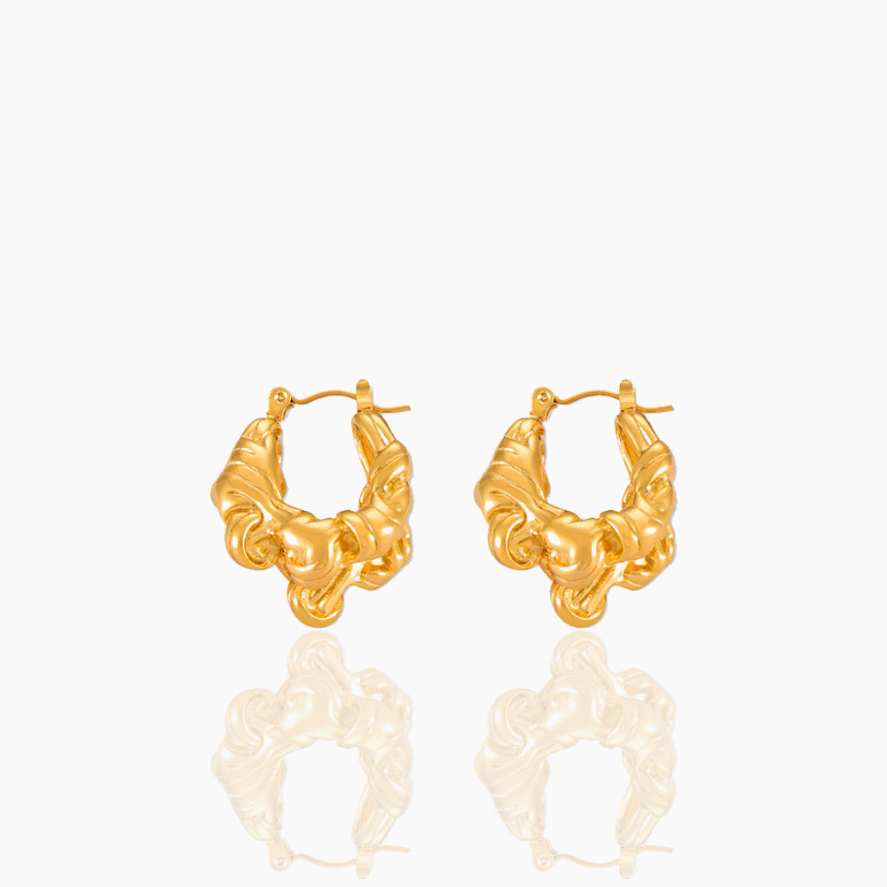 FRIED DOUGH TWISTS TWISTED EARRINGS