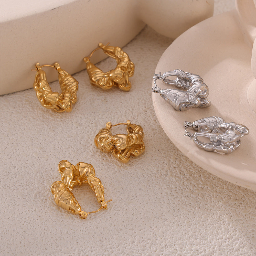 FRIED DOUGH TWISTS TWISTED EARRINGS