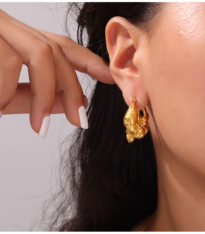 FRIED DOUGH TWISTS TWISTED EARRINGS