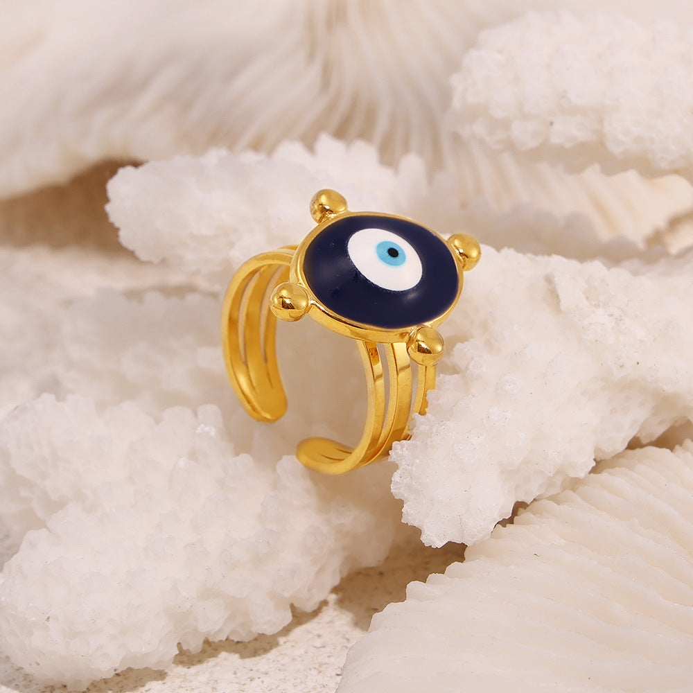 FUNNY BLUE EYES RING