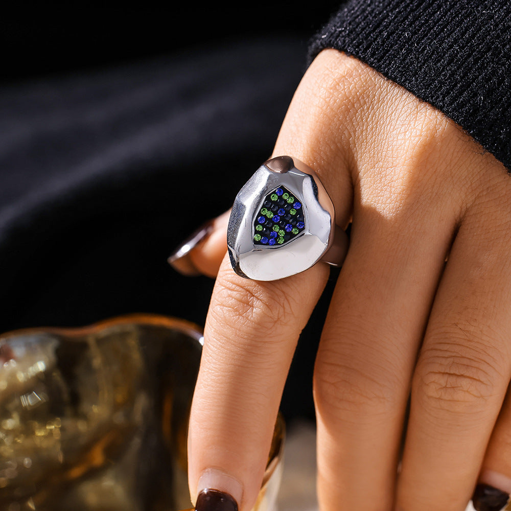 Faceted Colored Stone Ring