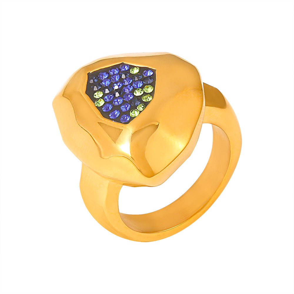 Faceted Colored Stone Ring
