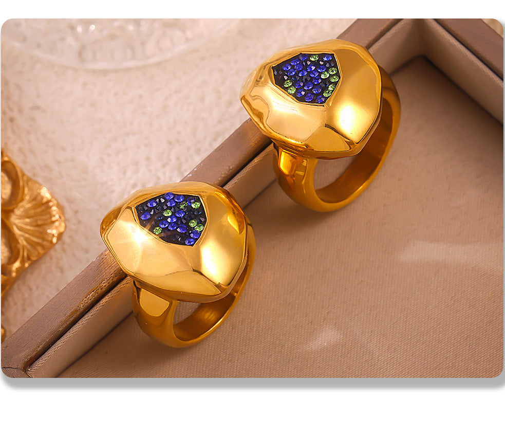 Faceted Colored Stone Ring