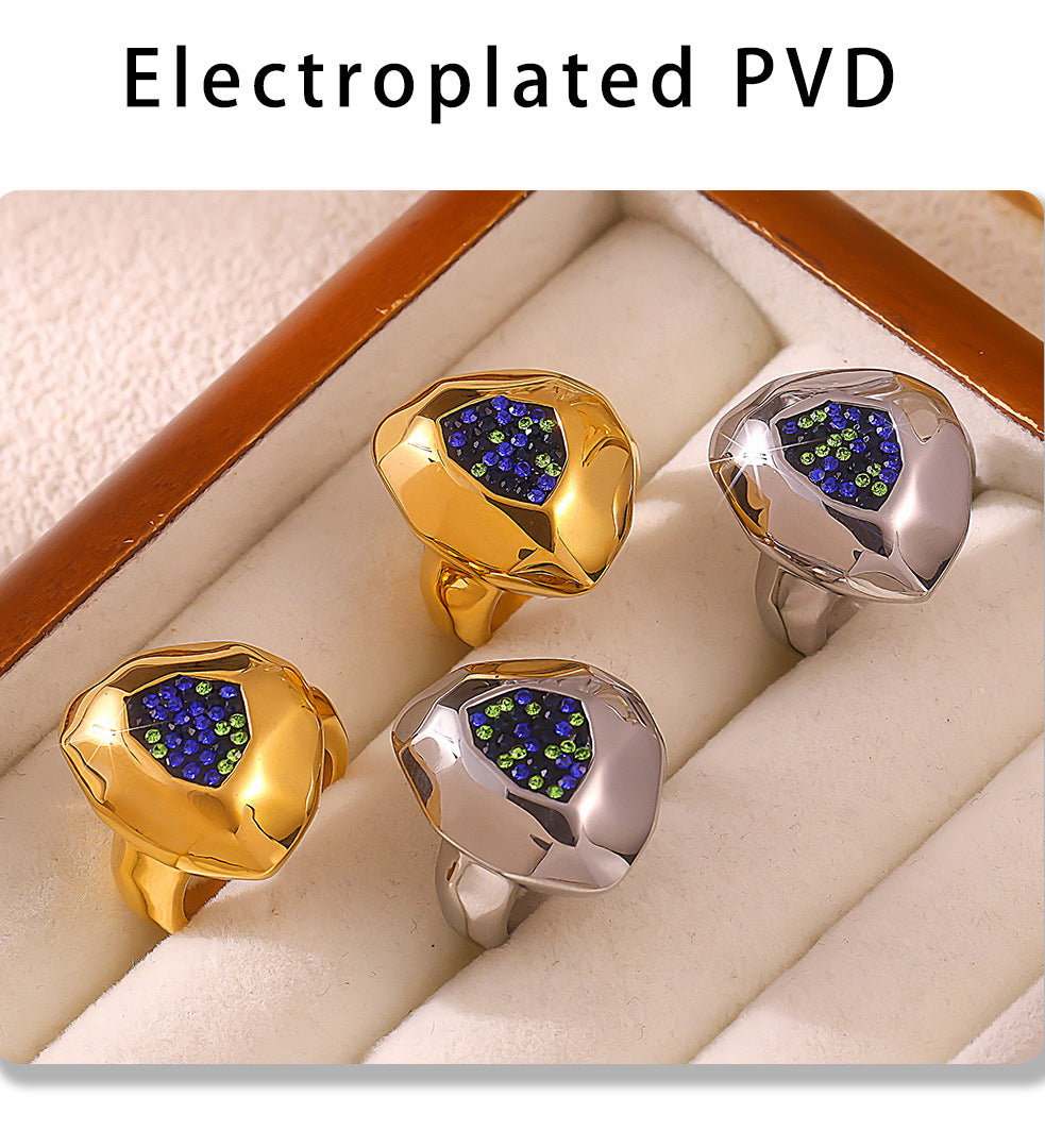 Faceted Colored Stone Ring