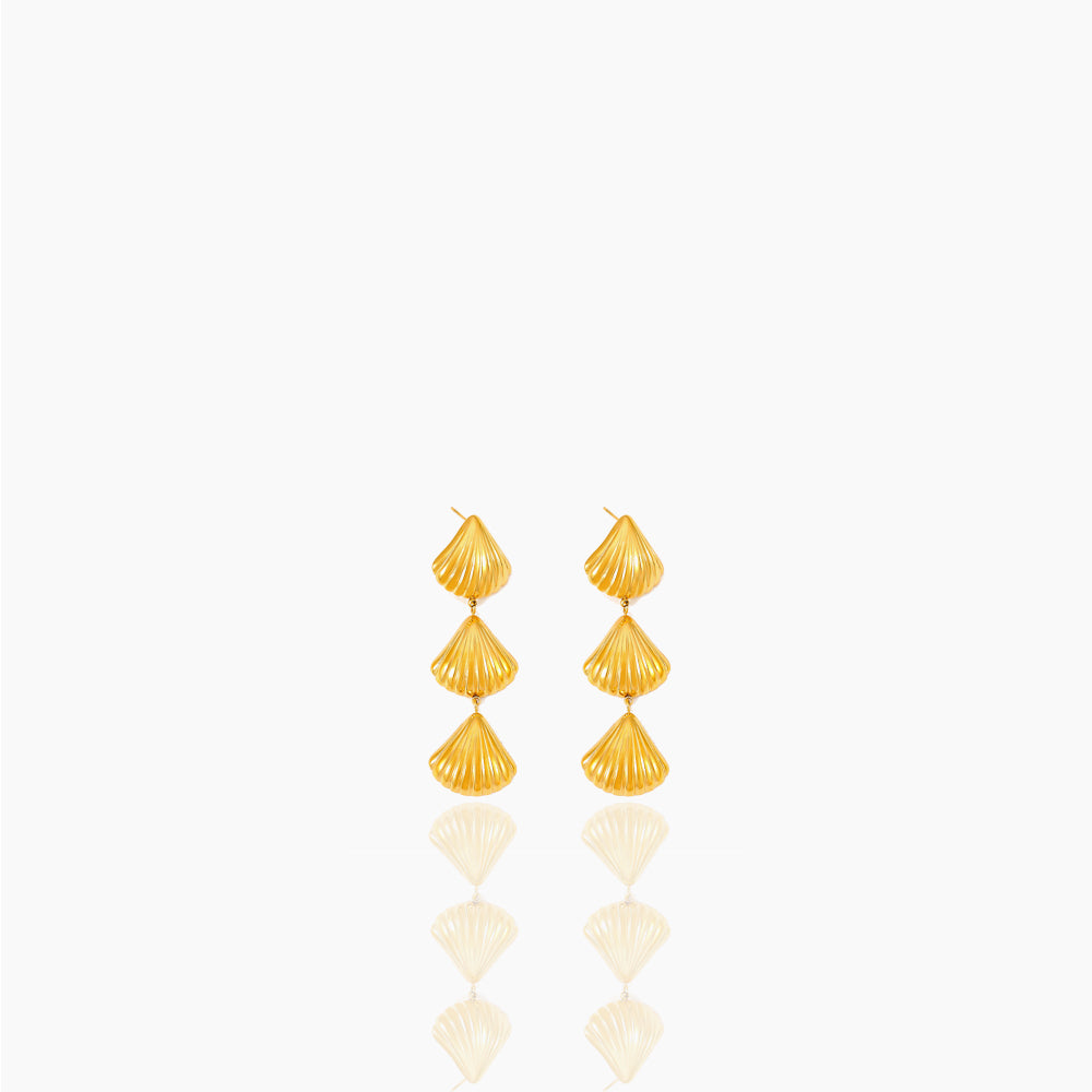 GEOMETRIC SHELL EARRINGS