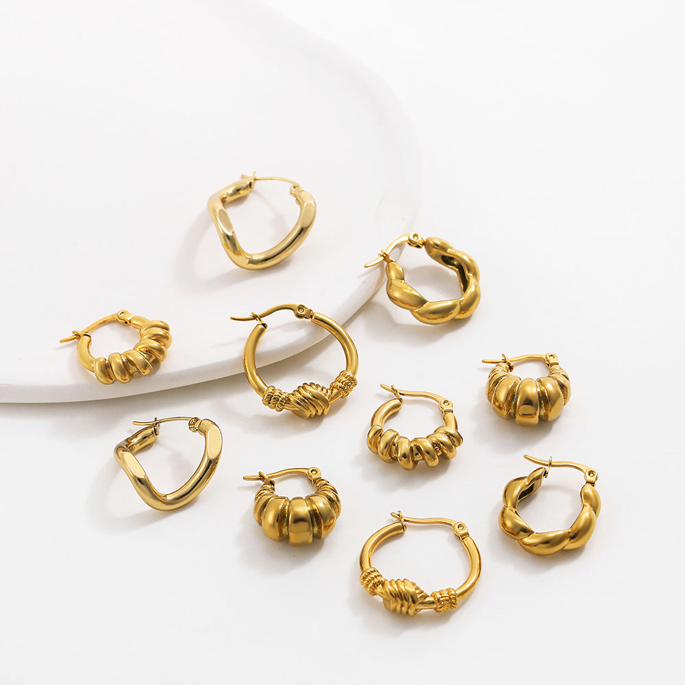 GEOMETRIC CREATIVE CONCAVE CONVEX EARRINGS