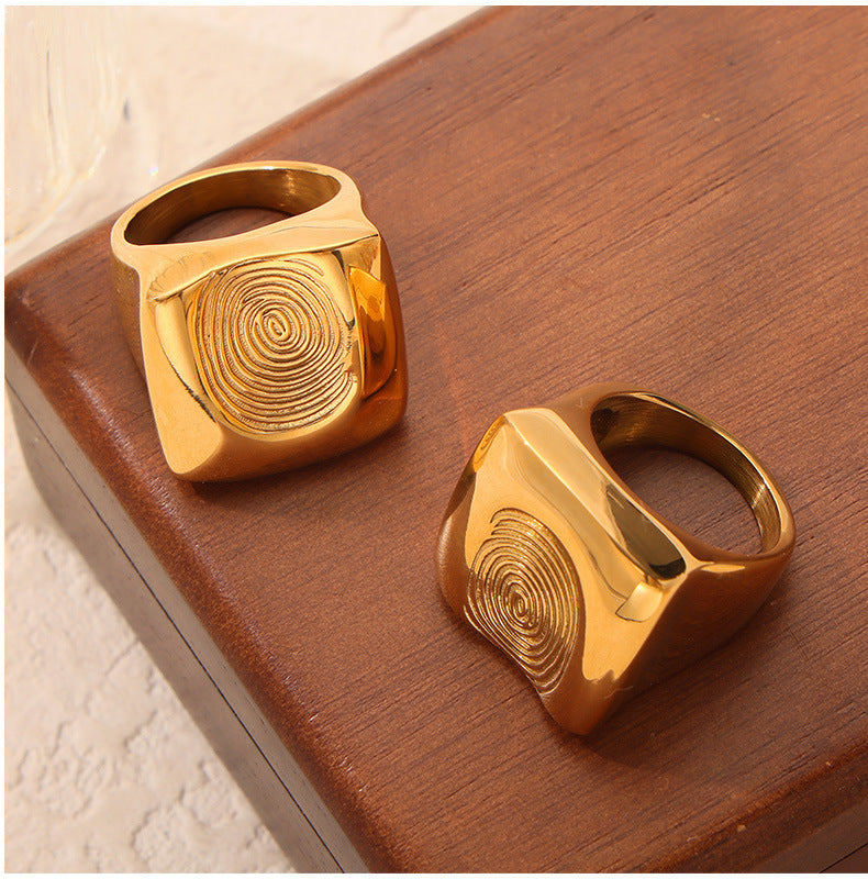 GEOMETRIC FINGERPRINT RING