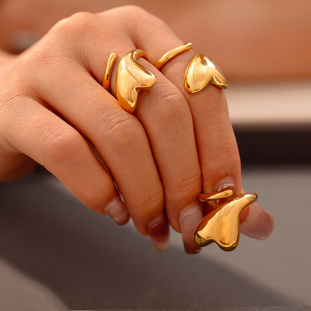 GEOMETRIC OPENING LOVE RING