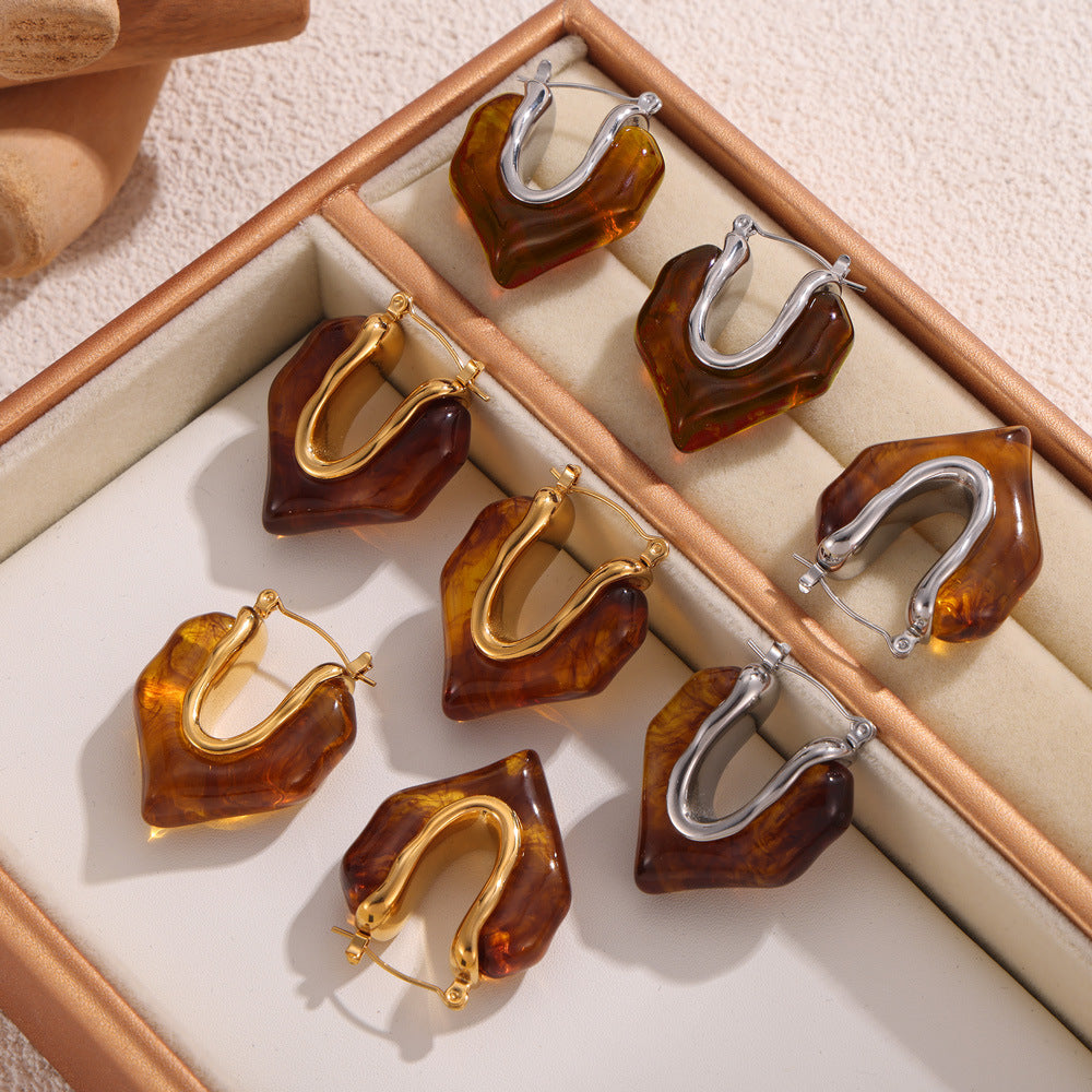 GEOMETRIC RESIN EARRINGS