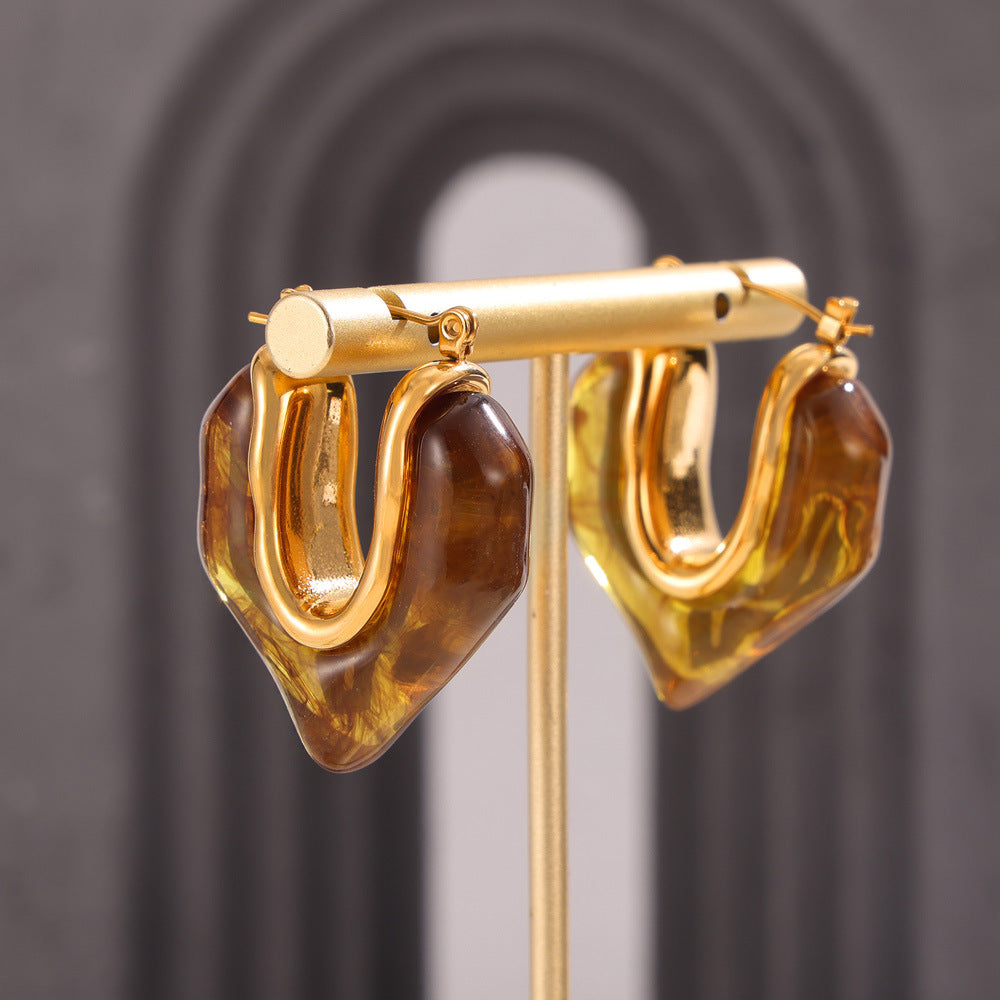 GEOMETRIC RESIN EARRINGS