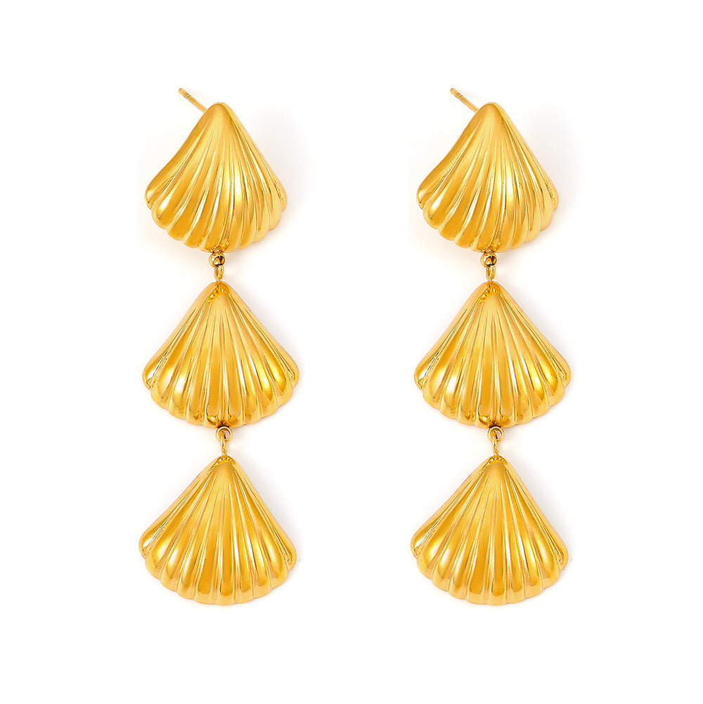 GEOMETRIC SHELL EARRINGS