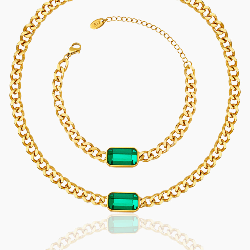 GLASS STONE NECKLACE