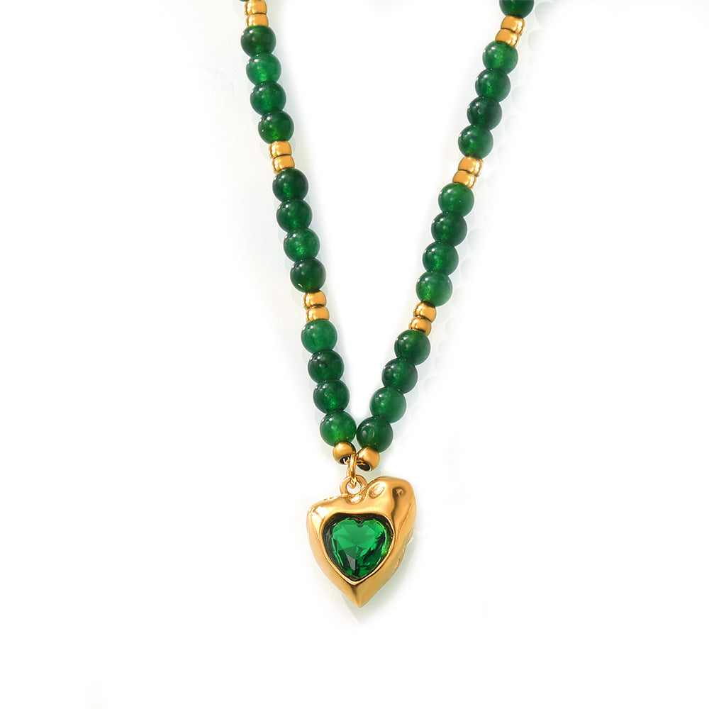 GREEN STONE NECKLACE