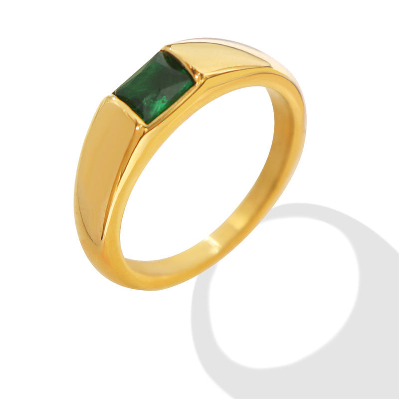 GREEN ZIRCON RING