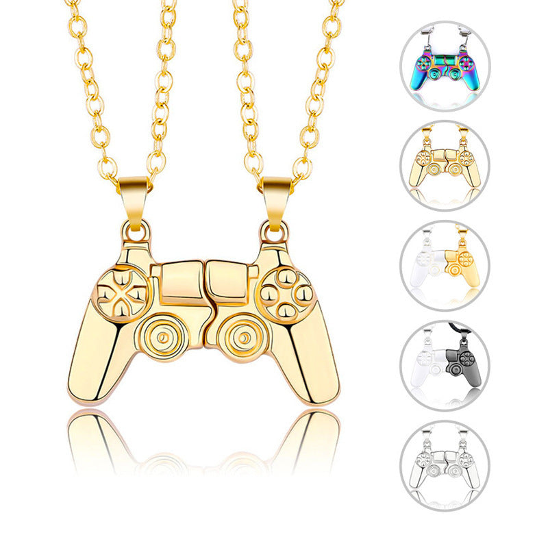 Game console controller couple necklace
