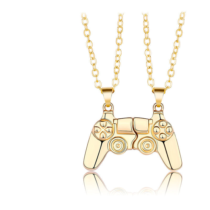Game console controller couple necklace