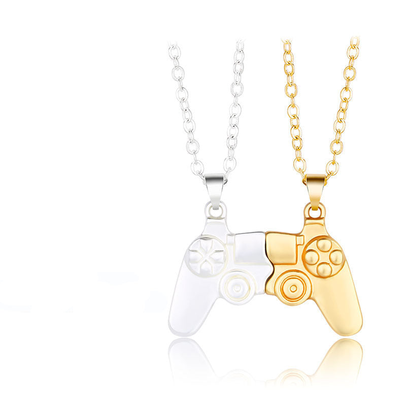 Game console controller couple necklace