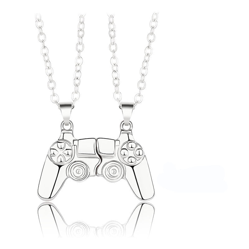Game console controller couple necklace