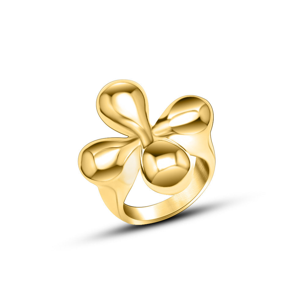 Gold simple luxury ring