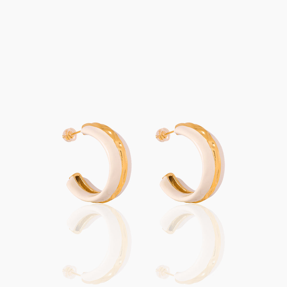HALF CIRCLE C-SHAPED EARRINGS