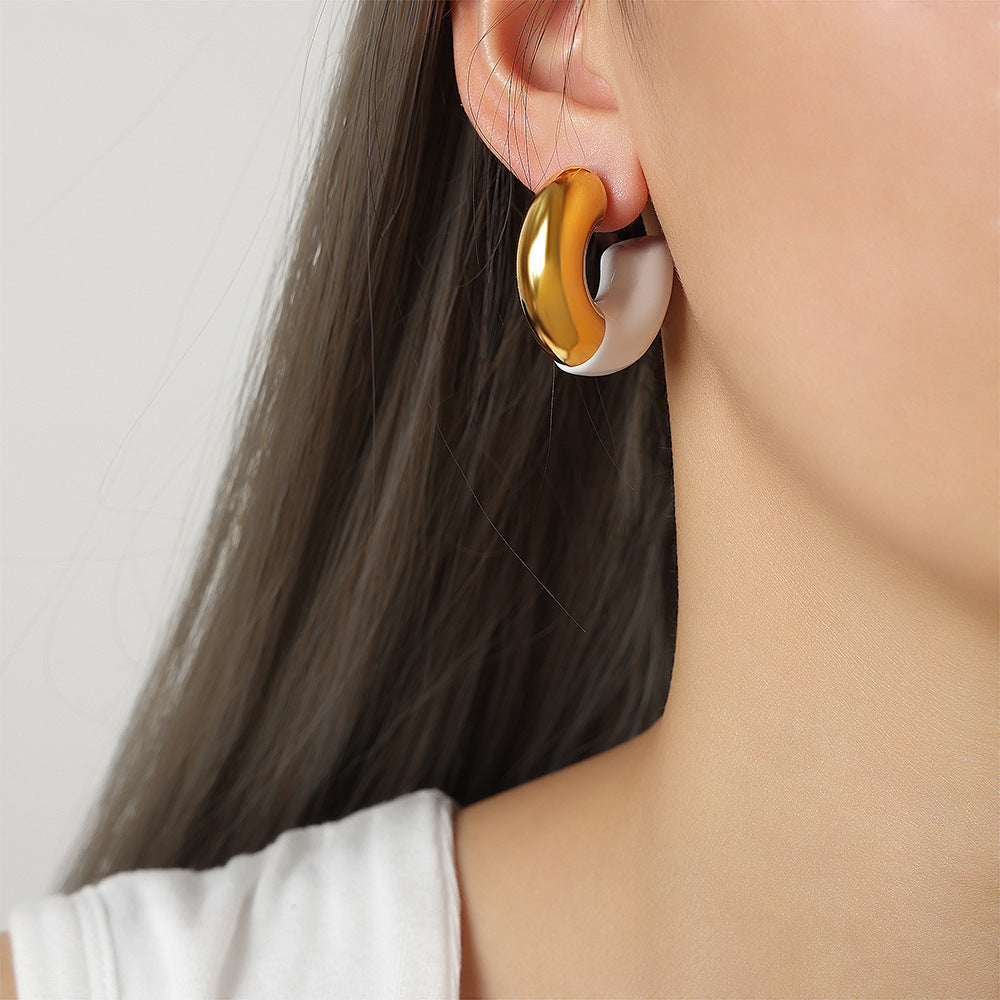HALF ARC MULTI-COLOR WEIGHT EARRINGS