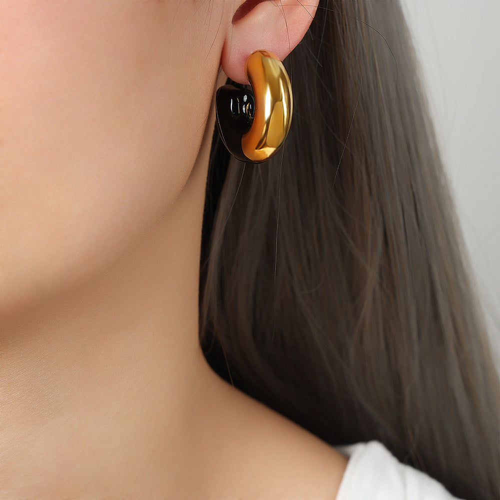 HALF ARC MULTI-COLOR WEIGHT EARRINGS