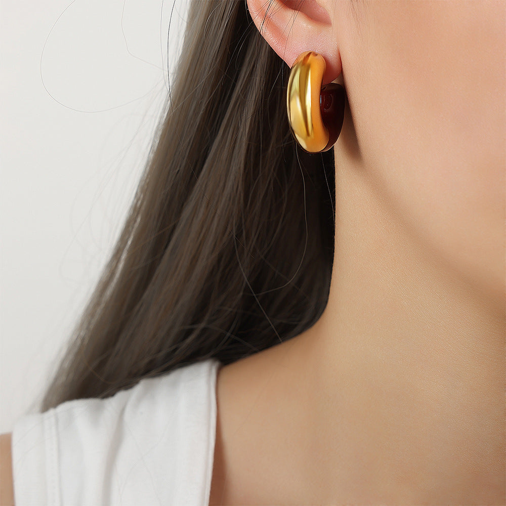 HALF ARC MULTI-COLOR WEIGHT EARRINGS